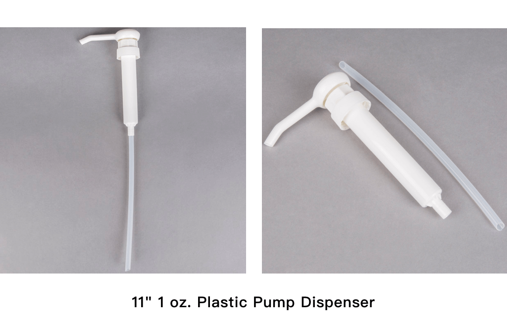 11" 1 oz. Plastic Pump Dispenser