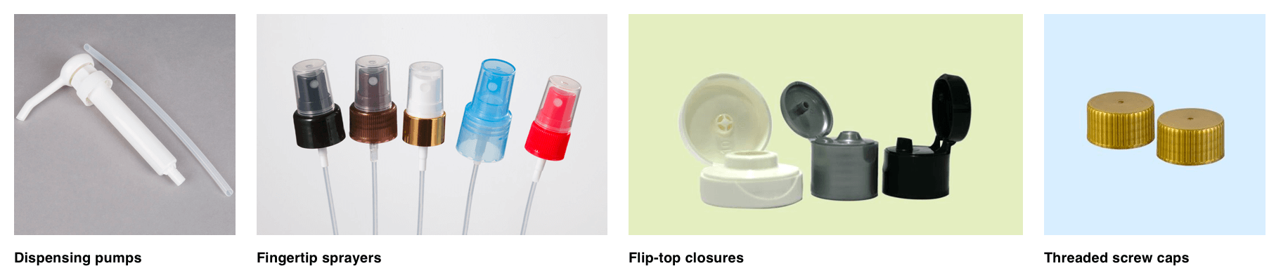 pumpsspace caps and closures